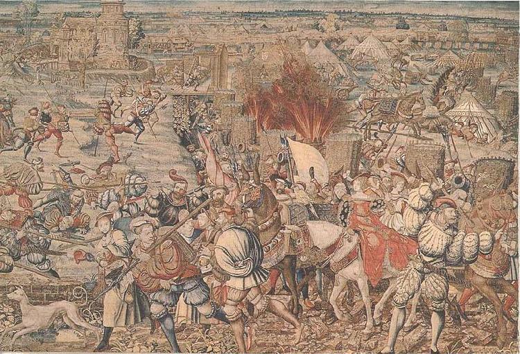 Bernard van orley The Battle of Pavia tapestry, Germany oil painting art